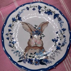 Hobby Lobby Spring 2026 4 Plates Easter Rabbit Bunny Melamine Cottage Country
